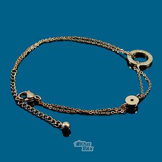 دستبند نقره ای دخترانه طرح زنجیر مسی مدل DT-65 