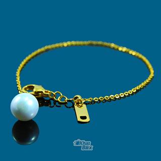 دستبند طلایی دخترانه با آویز مروارید مدل DT-65 