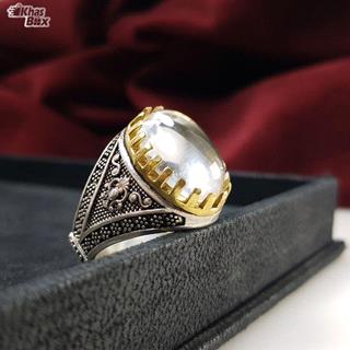 انگشتر نقره در نجف تاج طلایی مردانه