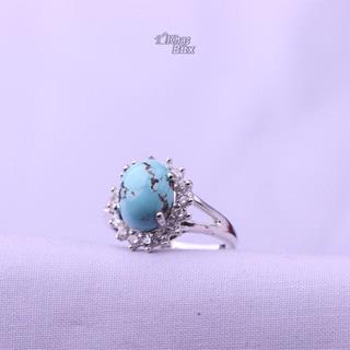 انگشتر فیروزه نیشابور اصل رکاب چهارچنگ زنانه