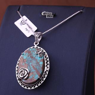 گردنبند فیروزه نیشابور اصل زنانه