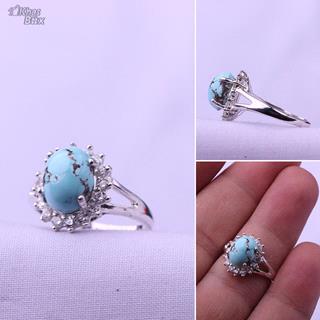 انگشتر فیروزه نیشابور اصل رکاب چهارچنگ زنانه