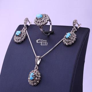 نیم ست فیروزه نیشابور اصل زنانه