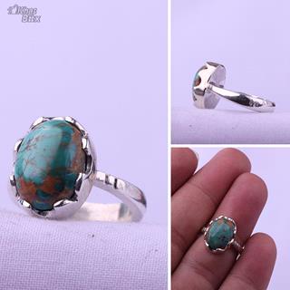 انگشتر فیروزه نیشابور اصل دستساز زنانه