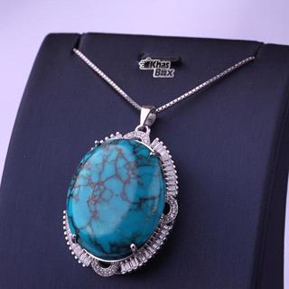 گردنبند فیروزه نیشابور احیا شده زنانه