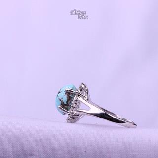 انگشتر فیروزه نیشابور اصل رکاب چهارچنگ زنانه
