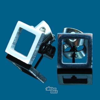 گوشواره نقره ای ظریف مربعی GT-22