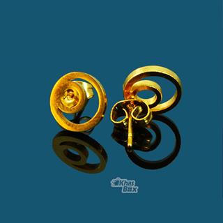 گوشواره طلایی ظریف طرح دایره ای مدل GT-22