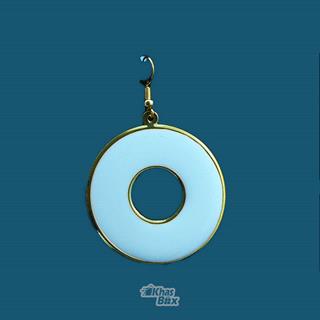 گوشواره سفید مرواریدی طرح دایره ای مدل GT-22