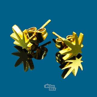 گوشواره طلایی طرح برگ پاییزی مدل GT-22