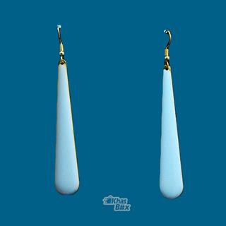 گوشواره طرح کشیده سفید مدل GT-22 