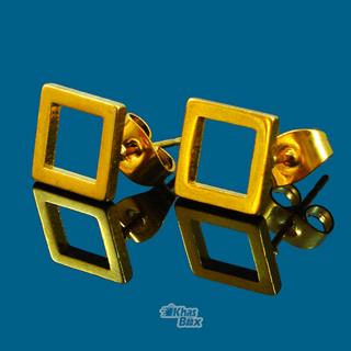 گوشواره طلایی ظریف مربعی GT-22 