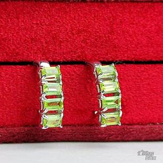 گوشواره کلیپسی زبرجد کد 63