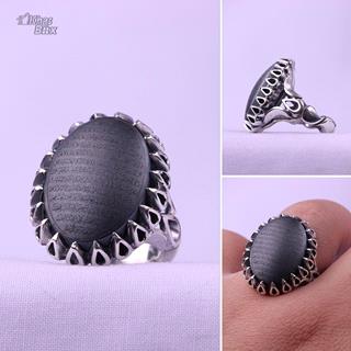 انگشتر حدید خطی نقش حرز امام رضا (ع)