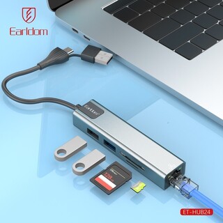 هاب پنج پورت USB /Type-C ارلدام مدل ET-HUB24