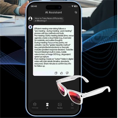 عینک هوشمند W610 با دوربین 8MP و ضبط ویدئو 4K