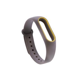 بند سیلیکونی خط دار Mi Band 2 رنگ خاکستری