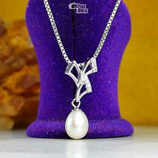 گردنبند نقره مروارید پرورشی