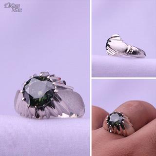 انگشتر موزانایت اصل رکاب دستساز مردانه