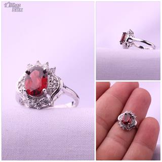 انگشتر زنانه گارنت نقره اصل 