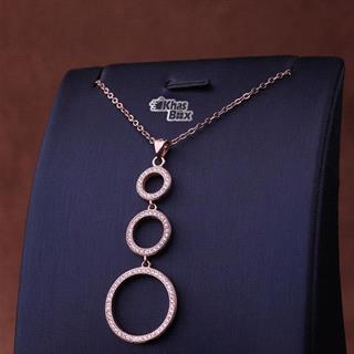 گردنبند رزگلد نقره زنانه
