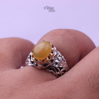 انگشتر اوپال زرد اصل مردانه