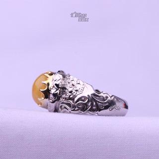 انگشتر اوپال زرد اصل مردانه