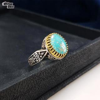 انگشتر نقره فیروزه نیشابور اصل مردانه