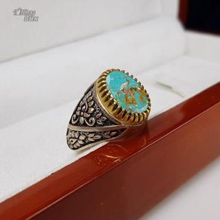 انگشتر نقره فیروزه نیشابور مردانه