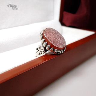 انگشتر نقره عقیق قرمز یمنی اصل مردانه