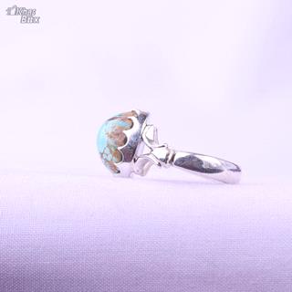 انگشتر نقره فیروزه نیشابوری رکاب صفوی مردانه