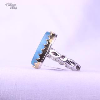 انگشتر نقره کهربا نقش علی مع الحق مردانه