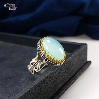 انگشتر نقره عقیق خوشرنگ اصل مردانه