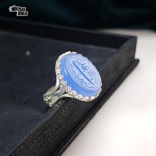 انگشتر نقره عقیق سوسنی نقش یاعلی مردانه