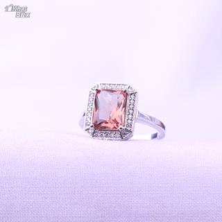 انگشتر نقره  الکساندریت با روکش طلا سفید زنانه