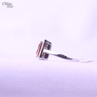 انگشتر نقره  الکساندریت با روکش طلا سفید زنانه