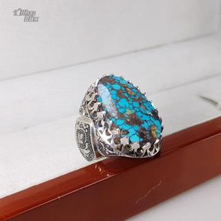 انگشتر نقره فیروزه نیشابور مردانه