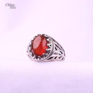 انگشتر نقره گارنت اصل مردانه