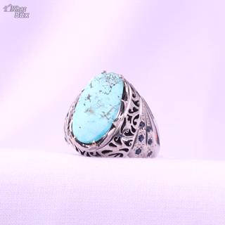 انگشتر مردانه فیروزه نیشابور اصل 