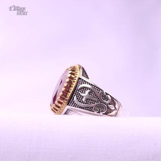 انگشتر مردانه لابرادوریت یاقوت سرخ آفریقا