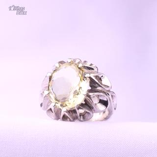 انگشتر مردانه کوارتز لیمویی
