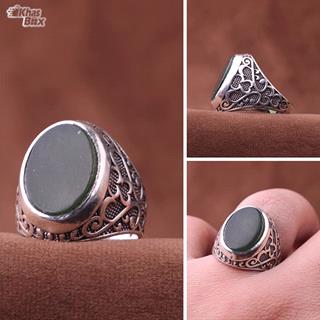 انگشتر یشم مردانه هندی