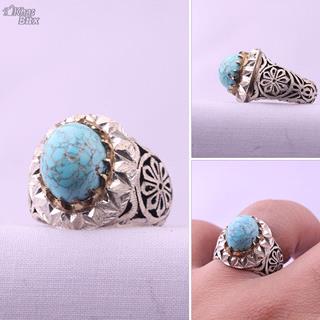 انگشتر فیروزه مردانه نیشابور اصل