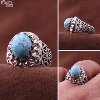 انگشتر فیروزه مردانه نیشابور اصل