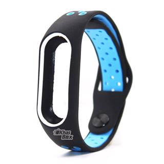 بند سیلیکونی طرح نایکی Mi Band 2 رنگ آبی