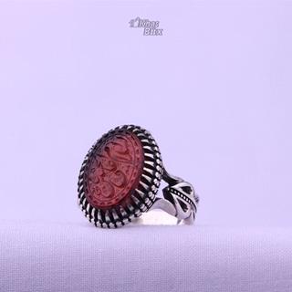 انگشتر سندلوس سرخ خطی مردانه