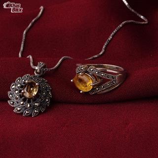 نیم ست سیترین اصل زنانه