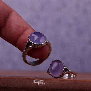 انگشتر عقیق یمنی کبود ست