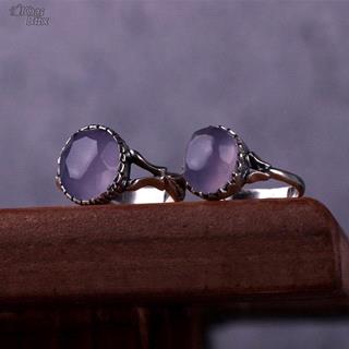 انگشتر عقیق یمنی کبود ست