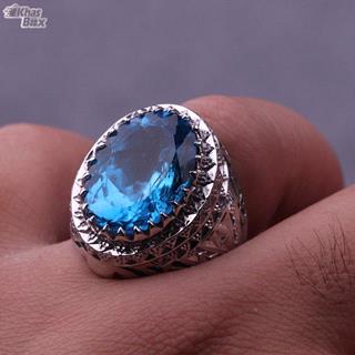 انگشتر توپاز سوئیس اصل دستساز مردانه